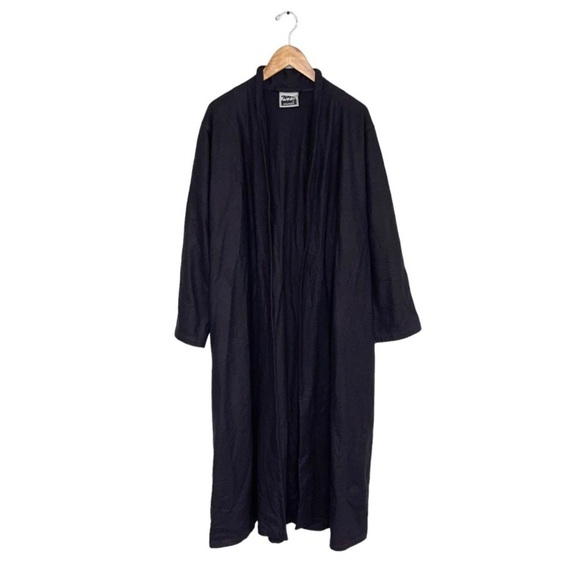 Animale Open Wool Coat Women's Size Small Oversized Fit Charcoal Grey Long - Picture 1 of 6